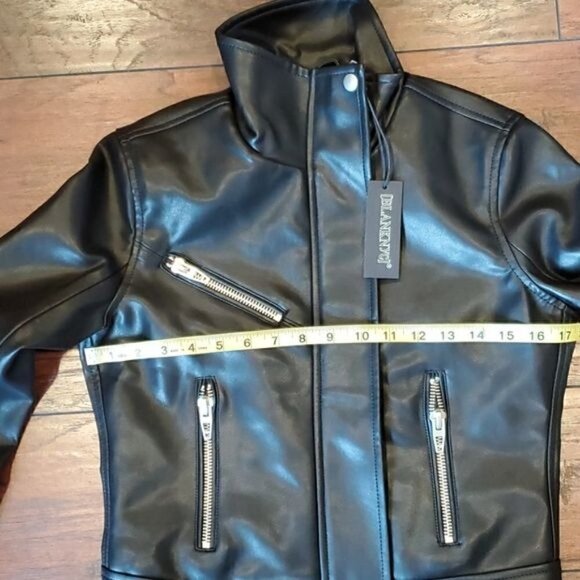 NWT BLANKNYC Full Zip Moto Jacket sz XS - Picture 10 of 11